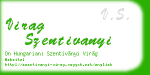 virag szentivanyi business card